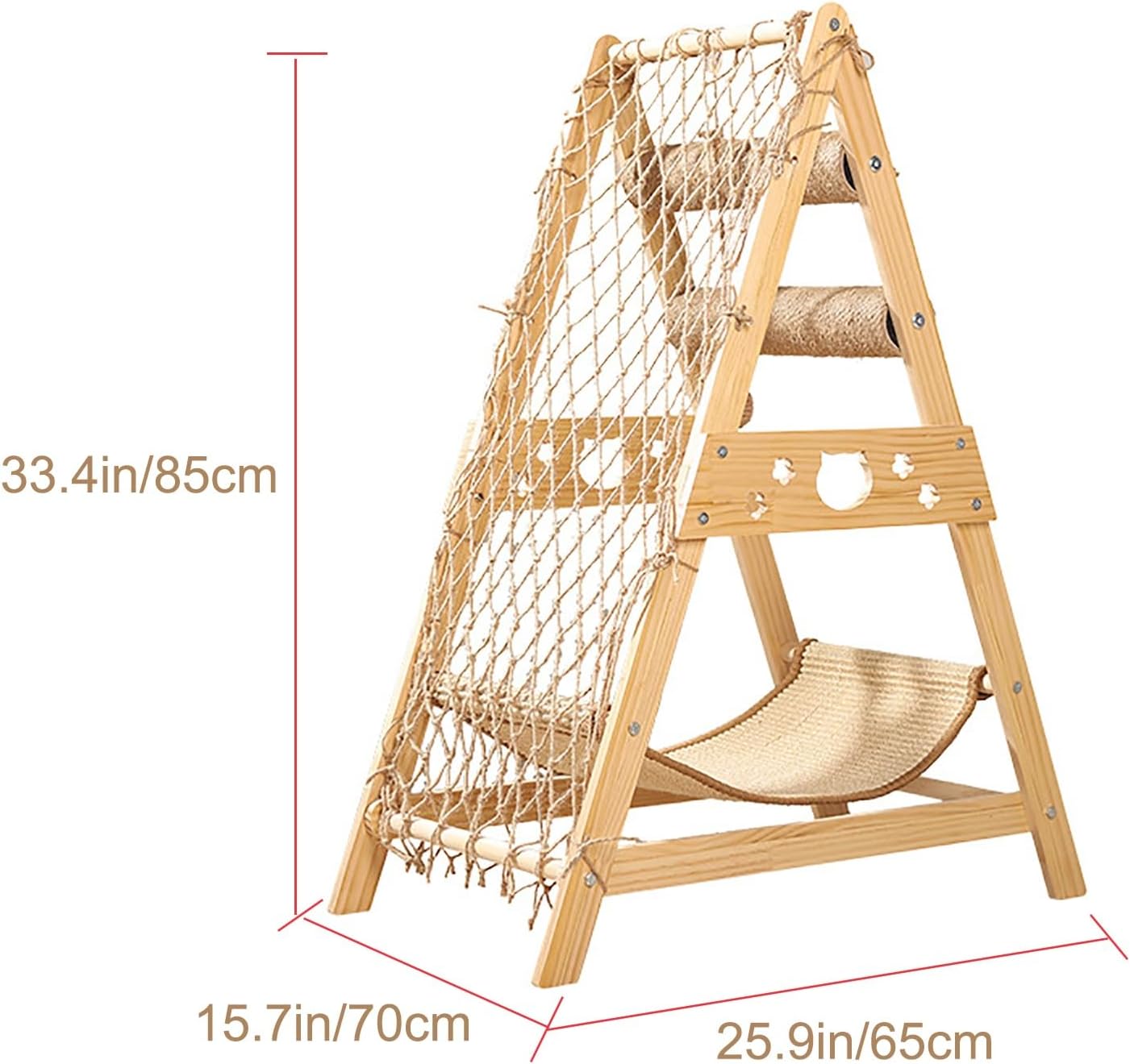 Wooden Cat Tree House