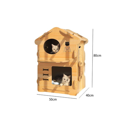 Cat Wooden Condo