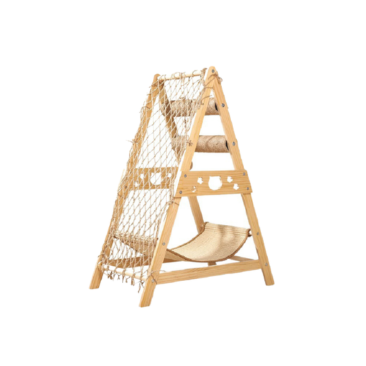 Wooden Cat Tree House